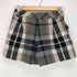 バーバリーブルーレーベル BURBERRY BLUE LABEL チェック柄ウールハーフパンツ レディース 36