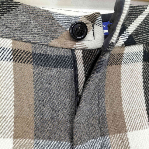 バーバリーブルーレーベル BURBERRY BLUE LABEL チェック柄ウールハーフパンツ レディース 36