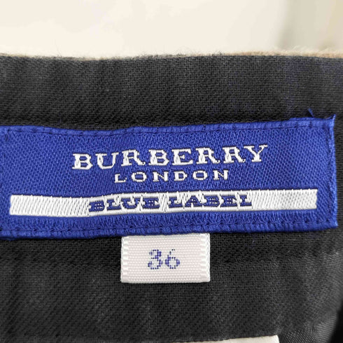 バーバリーブルーレーベル BURBERRY BLUE LABEL チェック柄ウールハーフパンツ レディース 36