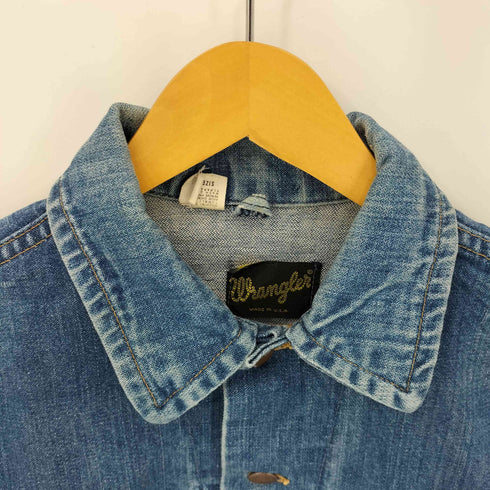 ラングラー Wrangler 70S USA製 黒タグ デニムトラッカージャケット 127MJ 3rd型 メンズ US:38