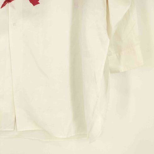 ヨウジヤマモトプールオム Yohji Yamamoto POUR HOMME 24AW CELLULOSE PINK FLOWER DESIGNED BLOUSE LOOK 41-42 セルロース ピンク フラワー デザイン ブラウス メンズ JPN:3