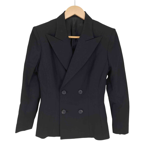 ヨウジヤマモト Yohji Yamamoto 24SS collections WOOL GABARDINE DOUBLE JACKET ウール ギャバジン ダブル ブレスト ジャケット レディース JPN:1