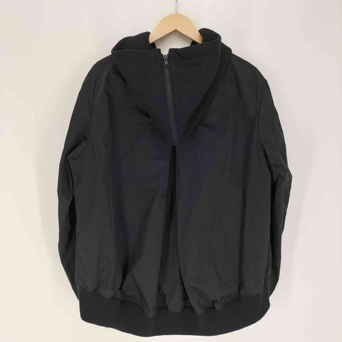 レギュレーションヨウジヤマモト REGULATION Yohji Yamamoto 24SS BOMBER JACKET 異素材 切替 ポリ フーデッド フライト ジャケット メンズ JPN:2