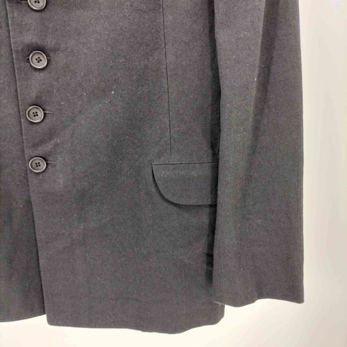 ヨウジヤマモトプールオム Yohji Yamamoto POUR HOMME 13AW レザー パッチワーク ウール ショート コート メンズ JPN:2