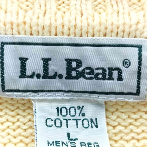 エルエルビーン L.L.Bean 70-80s スコットランド製 コットンクルーネックニット メンズ import:L