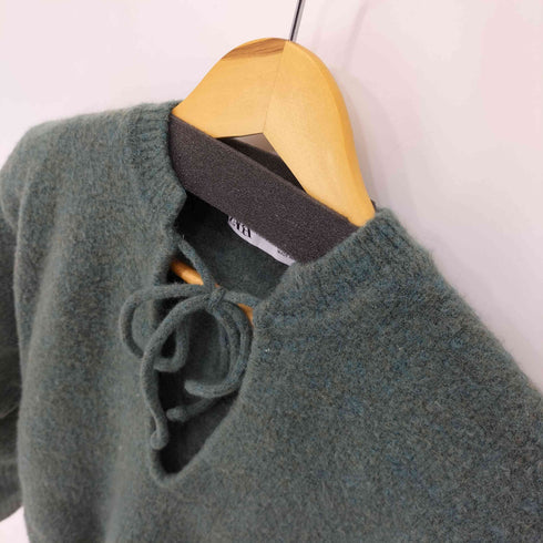 ザラ ZARA Cropped sweater スキッパーメランジニット レディース import:S