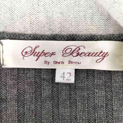 スーパービューティ super beauty by ohra beau ビジュー ロングカーディガン ニットガウン レディース JPN:42