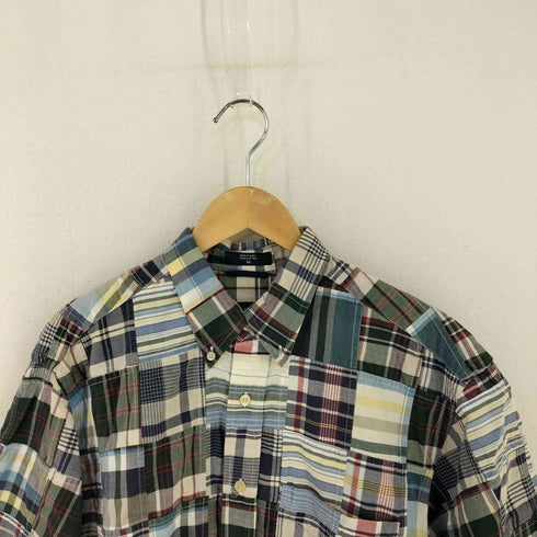 ノーティカ NAUTICA チェック パッチワーク S/S シャツ メンズ import:M
