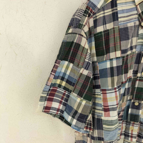 ノーティカ NAUTICA チェック パッチワーク S/S シャツ メンズ import:M