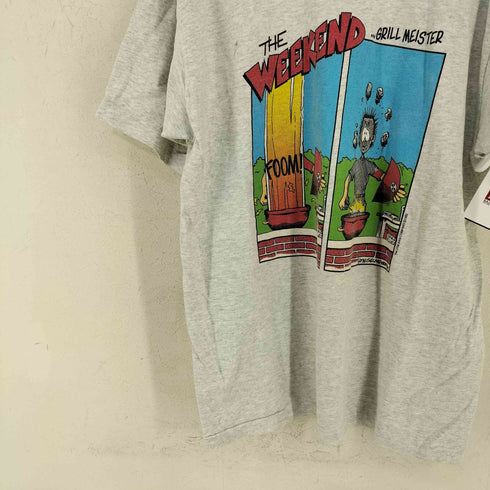 フルーツオブザルーム FRUIT OF THE LOOM USA製 1992コピーライト THE WEEKEND ...GRILL MEISTER クルーネックTシャツ メンズ import:XL