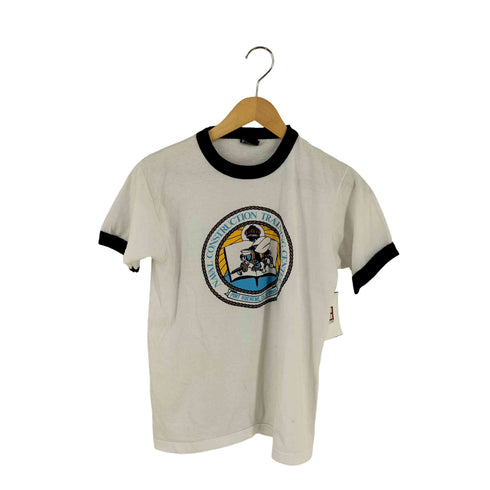 スクリーンスターズ SCREEN STARS USA製 NARVAL CONSTRUCTION TRAINING CENTER リンガーTシャツ メンズ import:M