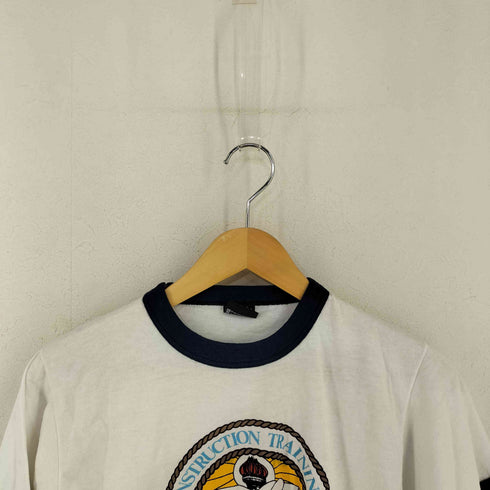 スクリーンスターズ SCREEN STARS USA製 NARVAL CONSTRUCTION TRAINING CENTER リンガーTシャツ メンズ import:M