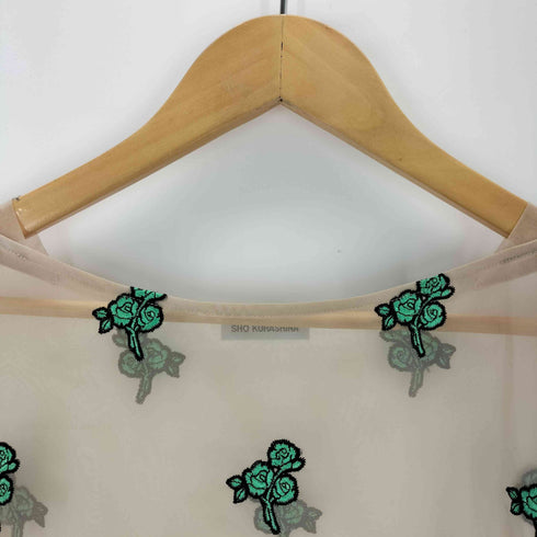 sho kurashina 薔薇刺繍 シアーカットソー レディース FREE