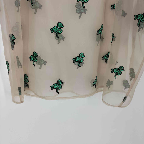 sho kurashina 薔薇刺繍 シアーカットソー レディース FREE