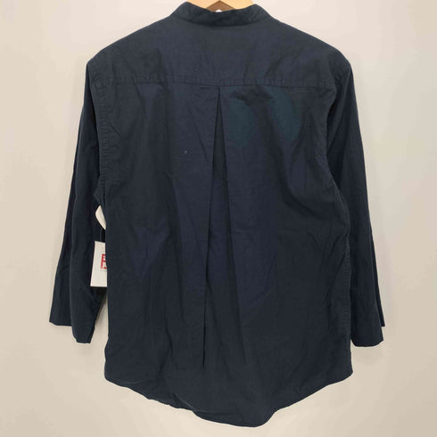 バーンズ Barns OUTFITTERS ノーカラーシャツ 9分丈 メンズ JPN:M