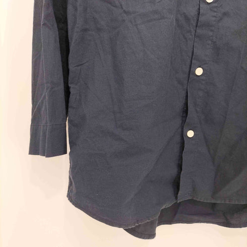 バーンズ Barns OUTFITTERS ノーカラーシャツ 9分丈 メンズ JPN:M