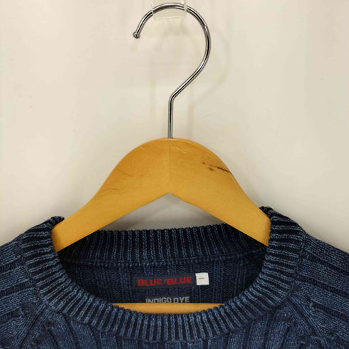 ブルーブルー BLUE BLUE インディゴクルーネックニット メンズ 1