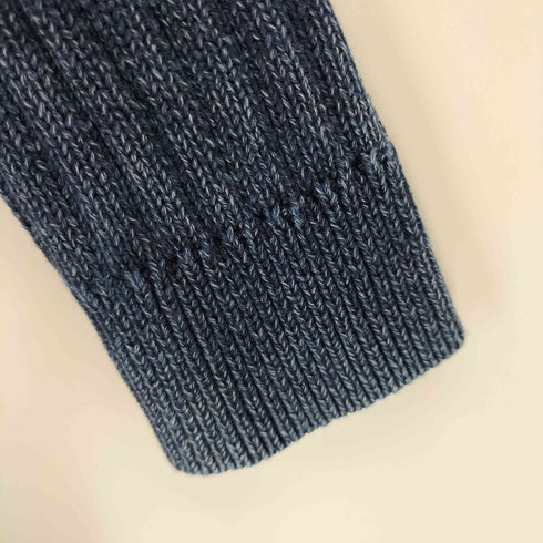 ブルーブルー BLUE BLUE インディゴクルーネックニット メンズ 1