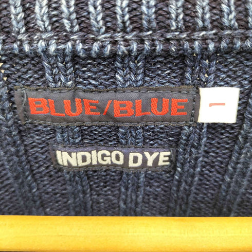 ブルーブルー BLUE BLUE インディゴクルーネックニット メンズ 1