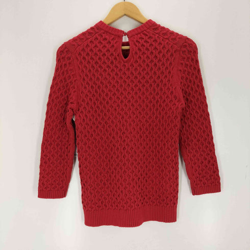 ブルーレーベルクレストブリッジ BLUE LABEL CRESTBRIDGE ケーブル編みクルーネックニット レディース F