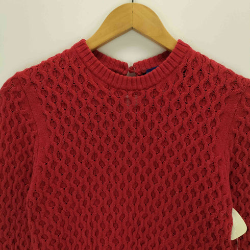 ブルーレーベルクレストブリッジ BLUE LABEL CRESTBRIDGE ケーブル編みクルーネックニット レディース F