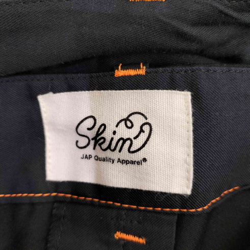 スキン SKIN クロップドボンテージパンツ オレンジステッチ エプロン付き メンズ FREE