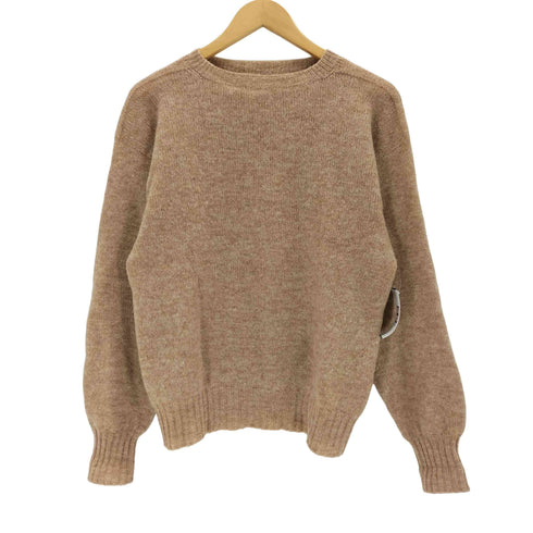 shetland ウールクルーネックニット レディース