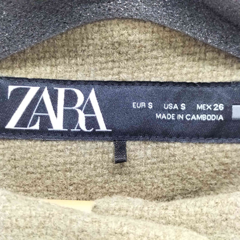 ザラ ZARA フラップクロップドジャケット ゴールドボタン ブレザー レディース S