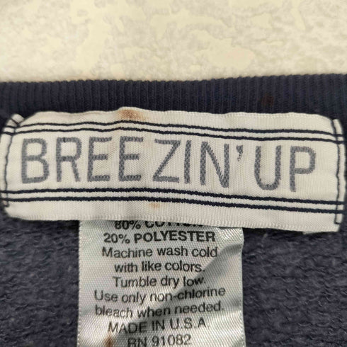 BREEZIN'UP SOUTHAMPTON 刺繍クルーネックスウェット MADE IN USA メンズ L
