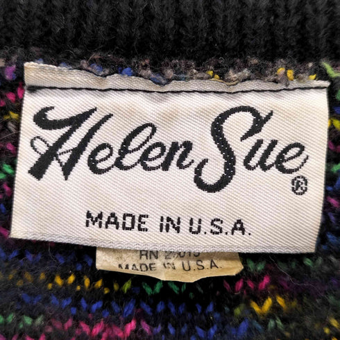 HELEN SUE USA製 総柄アクリルニット メンズ