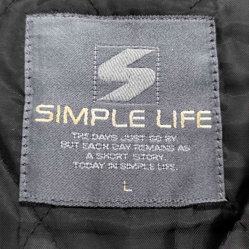 シンプルライフ SIMPLE LIFE 襟ボア 総柄ウールジャケット メンズ L