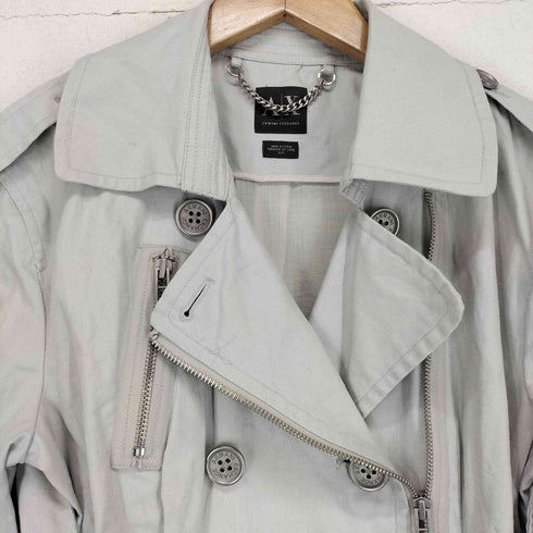 アルマーニエクスチェンジ ARMANI EXCHANGE ジップデザイントレンチコート レディース S