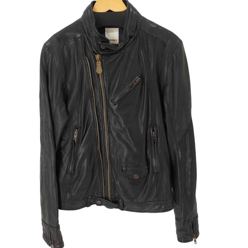 ディーゼル DIESEL ラムレザーライダースジャケット メンズ JPN:M