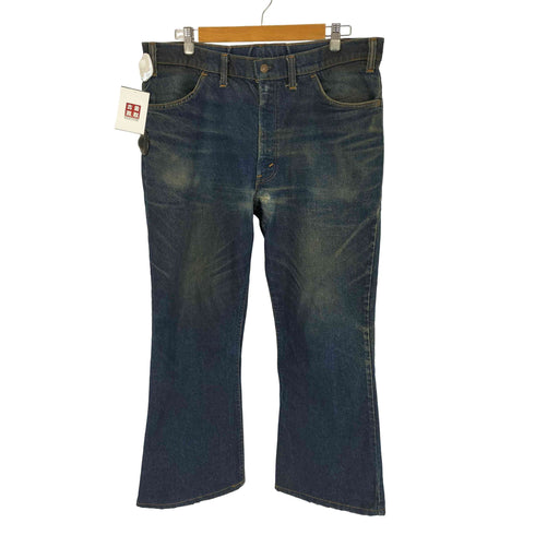 リーバイス Levis 70S 646 66後期 オレンジタブ スモールe ボタン裏 8 刻印 ノックスビル工場 42TALON ジップ フレア ベルボトム ジップアップ デニム パンツ ポケット裏 チェーンステッチ 1978年製 メンズ
