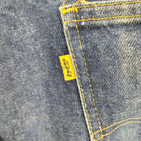 リーバイス Levis 70S 646 66後期 オレンジタブ スモールe ボタン裏 8 刻印 ノックスビル工場 42TALON ジップ フレア ベルボトム ジップアップ デニム パンツ ポケット裏 チェーンステッチ 1978年製 メンズ