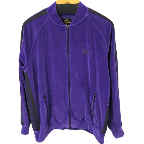 ニードルズ Needles 23AW R.C. Track Jacket - C/Pe Velour ロゴ刺繍ベロアトラックジャケット メンズ JPN:XL
