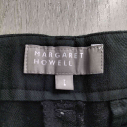 マーガレットハウエル MARGARET HOWELL ウール サイドベルト ワイドクロップドパンツ レディース 1