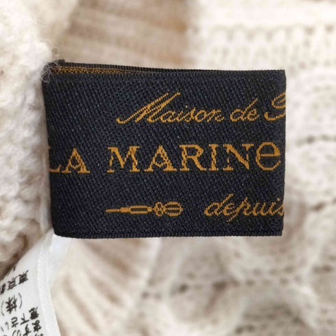 マリンフランセーズ la marine francaise アラン柄クルーネックカーディガン レディース