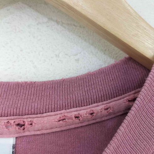 USA製 無地 クルーネックTシャツ メンズ import:L