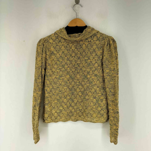 マウジー moussy OPEN WORK ニットポロ レディース FREE