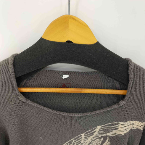 チキリヤ CHIKIRIYA 鶴プリント ロールネック L/S ニット メンズ JPN:L