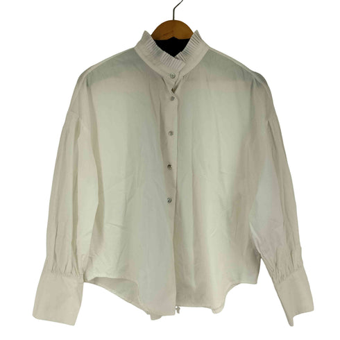 ザラ ZARA フリルドレスシャツ レディース import:L