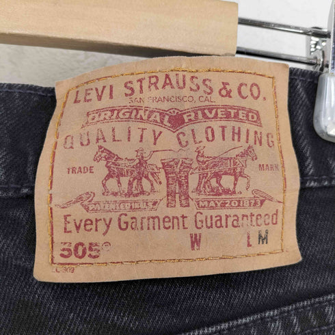 リーバイス Levis USA製 ボタン裏511刻印 505 後染めブラックデニム ボーイズ メンズ M