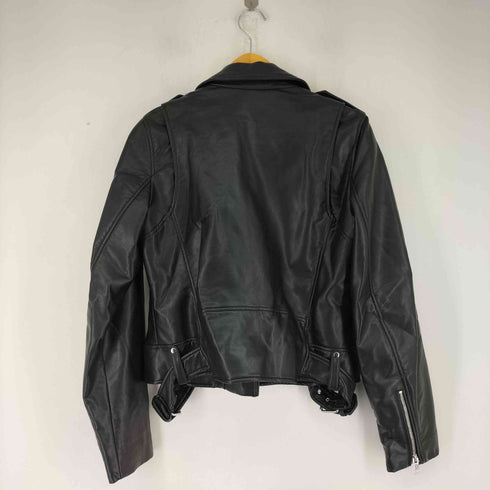 ザラ ZARA フェイクレザー ダブルライダースジャケット レディース L