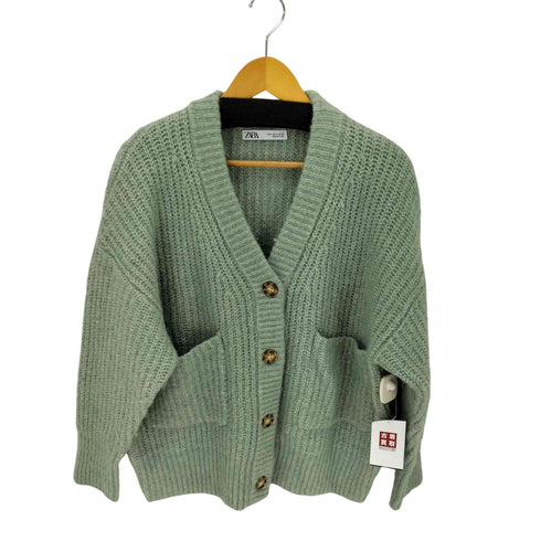 ザラ ZARA アクリル混 ローゲージカーディガン レディース import:S
