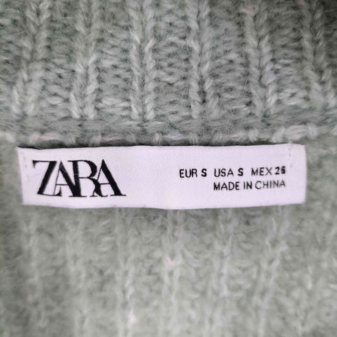 ザラ ZARA アクリル混 ローゲージカーディガン レディース import:S