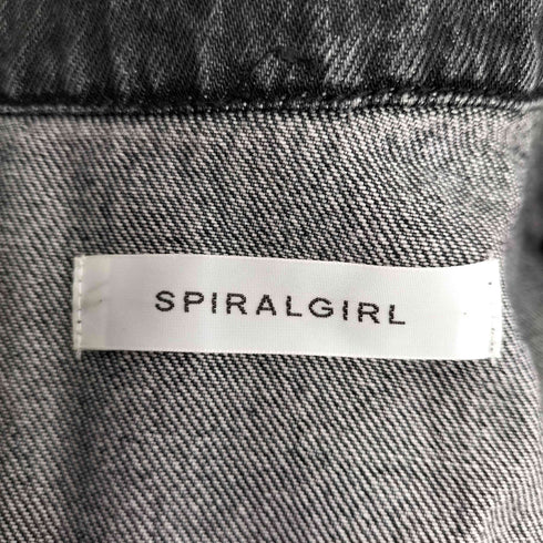 スパイラルガール SPIRALGIRL フェイクレザー切替 デニムジャケット レディース FREE