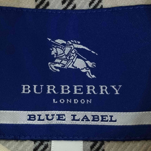 バーバリーブルーレーベル BURBERRY BLUE LABEL ウール ノバチェックライナー付き 裏地ノバチェック トレンチコート レディース 38