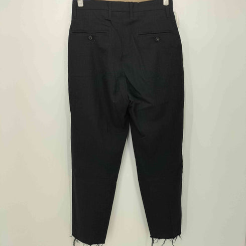 ネーム Name. 18AW ストライプ柄 ウール 裾カットオフデザイン テーパードスラックス メンズ JPN:0
