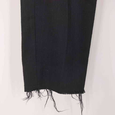 ネーム Name. 18AW ストライプ柄 ウール 裾カットオフデザイン テーパードスラックス メンズ JPN:0